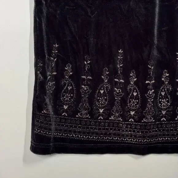 VTG Whimsical Fairy Grunge Dress Size 14 Womens XS Velvet Slit Y2K Made In USA - Picture 3 of 7